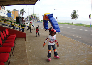 Organisation de la 1er édition du marathon roller de Libreville.