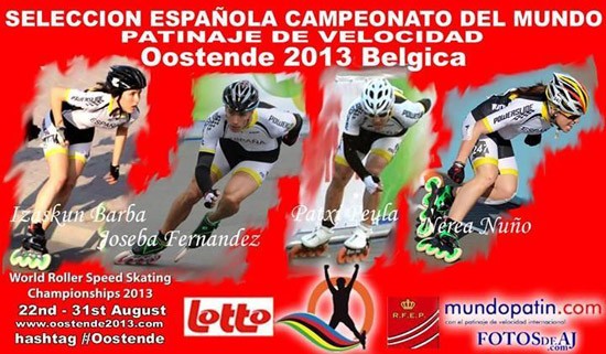 Garikoitz Lerga annonce la sélection espagnole pour le mondial de roller de vitesse 2013  à Oostende (Belgique)